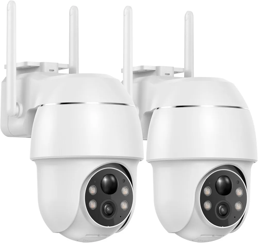 TWUFY Überwachungskamera 2K 3MP Akku Überwachungskamera Aussen Wi-Fi 360°PTZ Schwenkbar (Aussen, Außenkamera, Außen, Außenbereich, Kamera Überwachung Aussen WLAN Outdoor kabellos, 2-tlg., Personen-/Bewegungserkennung Zwei-Wege-Audio IP65 Wasserdicht, solar Kamera Überwachung außen Kabellose WLAN IP Kamera Outdoor)