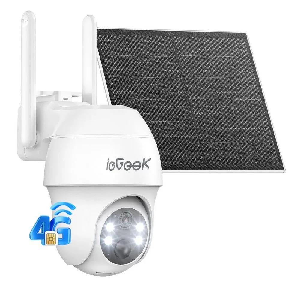 TWUFY Überwachungskamera 4G LTE überwachungskamera mit sim karte outdoor Solar Akku kamera (outdoor, Außenkamera, Außenbereich, Home,Schule,Geschäft,Wald,Farm,Campingbus,Straße, 2K 360° Kabellose Überwachung Farb/IR Nachtsicht IP66 Wasserdichte, 1-tlg., Außenkamera ohne WLAN PIR Erkennung App-Steuerung, Zwei-Wege-Audio PTZ Kabellos Kamera TF/Cloud-Speicher)