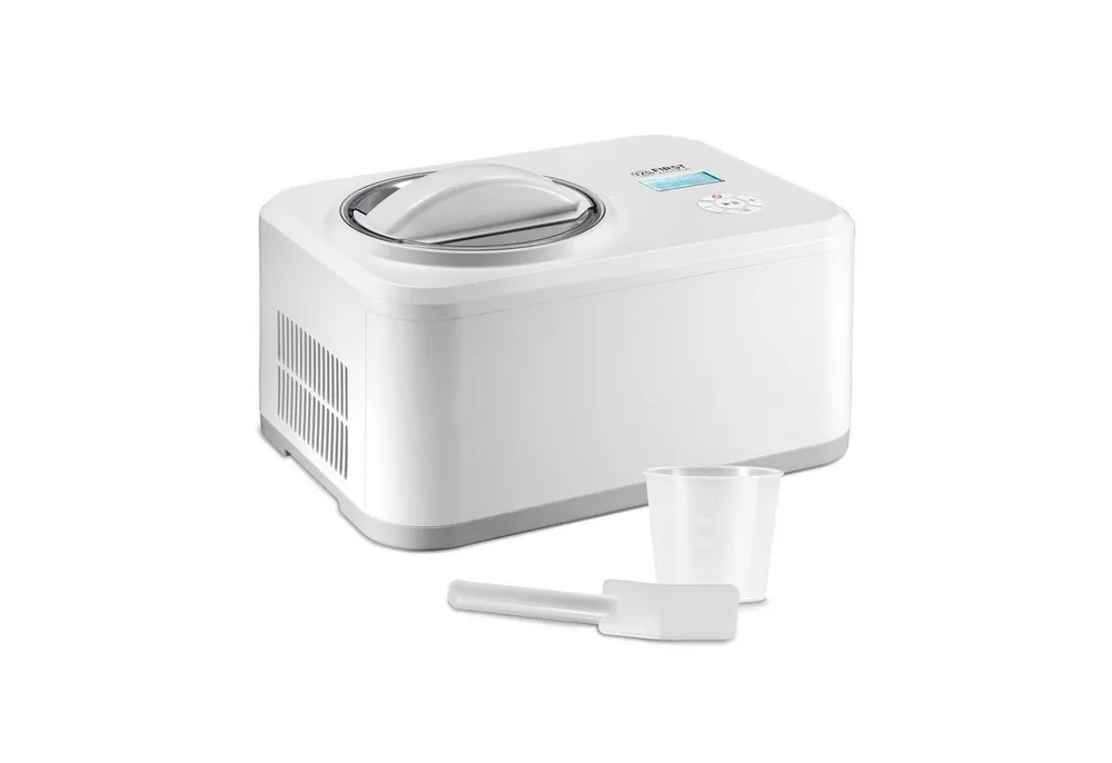 TZS FIRST AUSTRIA Eismaschine 1,5L, 120W, Kompressor & Kühlhaltefunktion, 60-Min Eis, 8-Std Joghurt, 1 l, 135 W, entnehmbarer 1,5L Eisbehälter, Eismaschine, inkl. Messbecher, Spatel