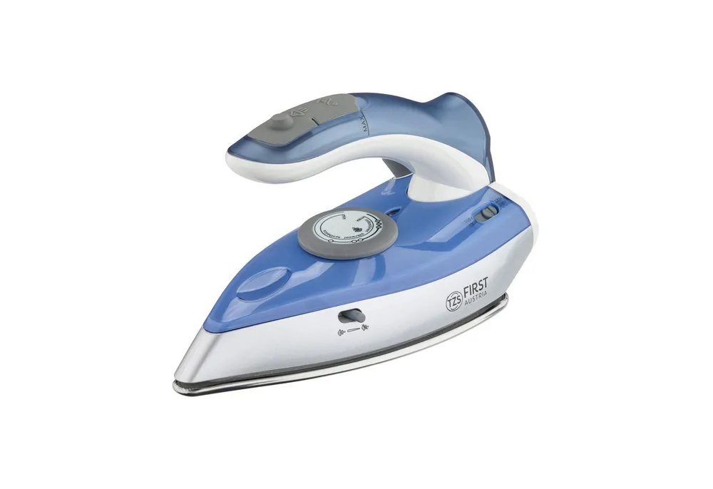 TZS FIRST AUSTRIA Reise-Dampfbügeleisen Reisebügeleisen, Mini Bügeleisen mit Klappgriff, Reise Bügeleisen, 750g, Spannungswähler 110/220 Volt, ideal für Urlaub, Reise, Camping