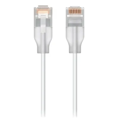 Ubiquiti UACC-Cable-Patch-EL-0.15M-W Netzwerkkabel, Cat6 RJ-45, durchscheinend, weiß, 0,15 m