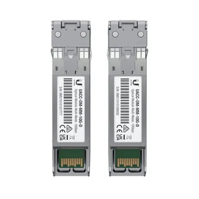 Packung mit 2 Ubiquiti Networks 10 g SFP für LC-Multimode-Glasfaser
