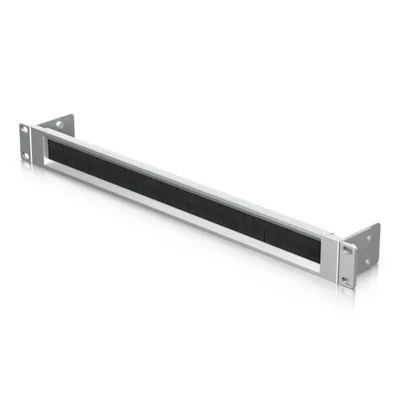 Ubiquiti UACC-RACK-PANEL-BRUSH-1U 1U Kabeldurchführungspanel aus gebürstetem Stahl und Aluminium, 442,4 mm