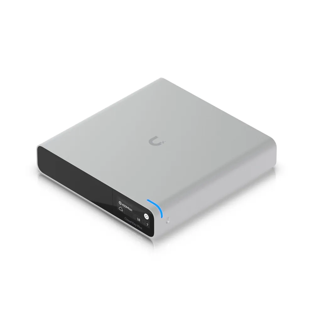Barebone Ubiquiti CloudKey Plus ARM Cortex Aluminium MicroSD OLED Rack/Desktop