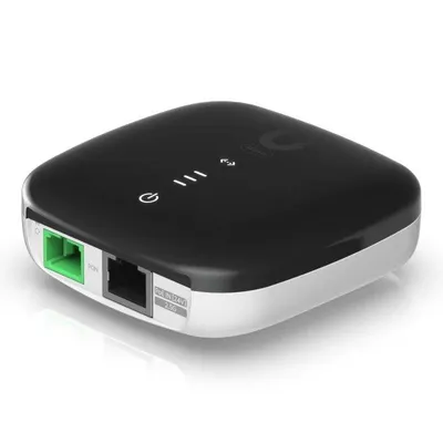 Netzwerkkonverter Ubiquiti WaveFiber ONU 2488 Mbit/s SC/APC 20 km PoE Schwarz-Weiß
