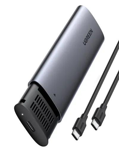 Externe M.2-Box Ugreen 10902 PCI Express USB C 10 Gbit/s Grau Aluminium tragbar
