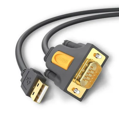 Seriellkabel UGREEN 20210 USB 2.0 auf RS-232 1 m Schwarz
