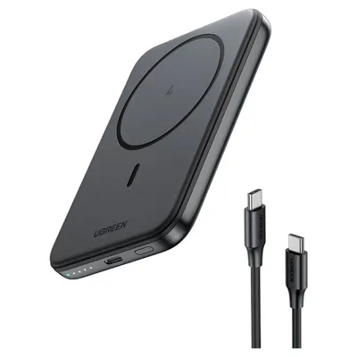 UGREEN PB560 magnetische Powerbank, Beige, 5.000 mAh