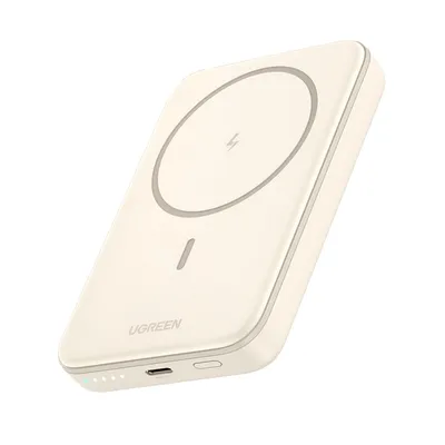 UGREEN PB561 magnetische Powerbank, Beige, 10.000 mAh