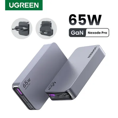 UGREEN 65W Nexode Pro X753 USB-C und USB-A Power Adapter, Grau