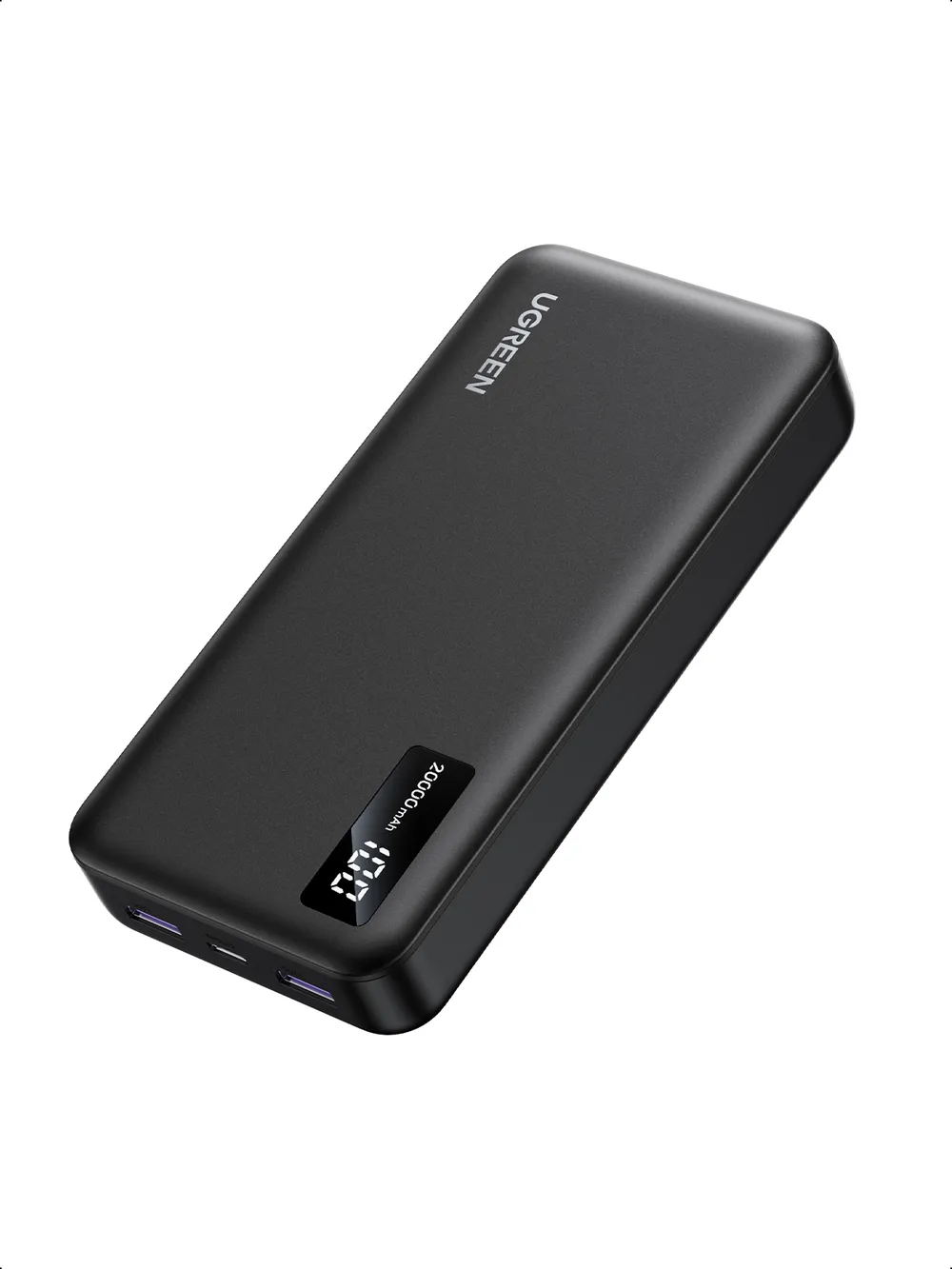 UGREEN PB312 Powerbank mit Display, Schwarz, 20.000 mAh