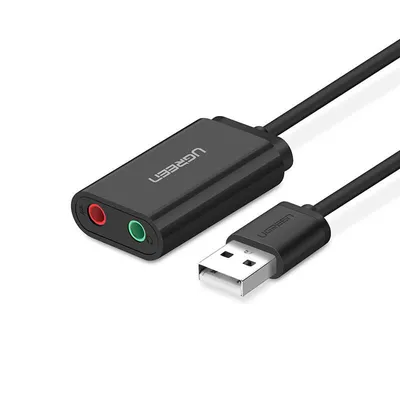 Soundkarte USB Ugreen 30724 2.0 Kanale Schwarz