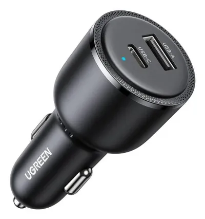 UGREEN 63W USB-C und USB-A KFZ Ladegerät, Schwarz