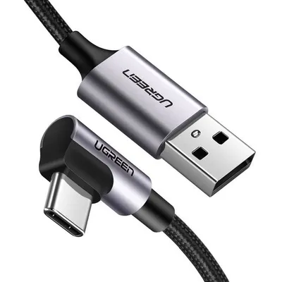 Kabel Ugreen 50942 USB A auf USB C 2 m Schwarz Rechtwinklig