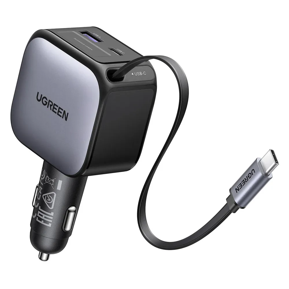 UGREEN 60W Nexode Pro KFZ-Ladegerät mit USB-C Kabel
