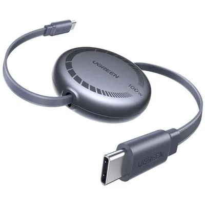 USB-C Kabel Ugreen Retractable 1m 100W Grau Schnellladung PD