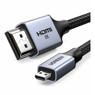 HDMI-Kabel Ugreen HD164 Micro HDMI 2.1 8K 2m Gewebe Kupfer HDR 3D