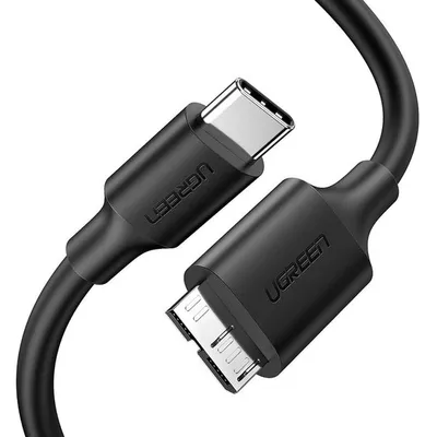Kabel Ugreen US312 USB Micro-B 3.0 zu USB Typ-C 1m Schwarz Schnellladung