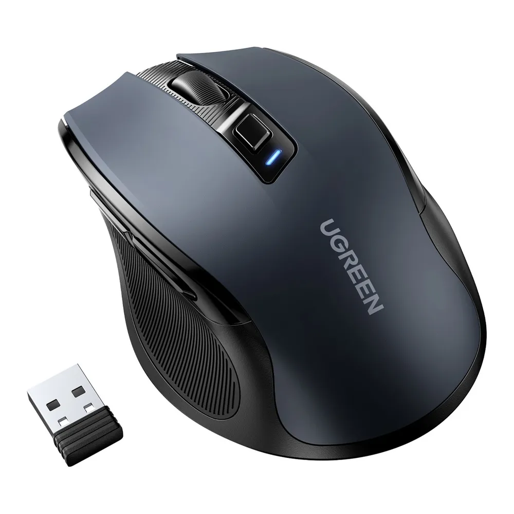 Maus Ugreen 6957303898558 RF Wireless Bluetooth 4000 DPI Schwarz Ergonomisch