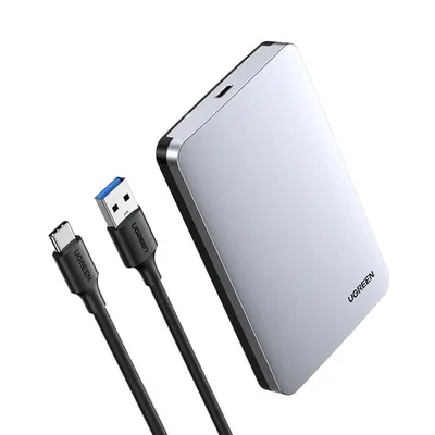 Ugreen 70498 Aluminium SATA USB Typ C 2,5" Festplattengehäuse Grau 6TB Kapazität