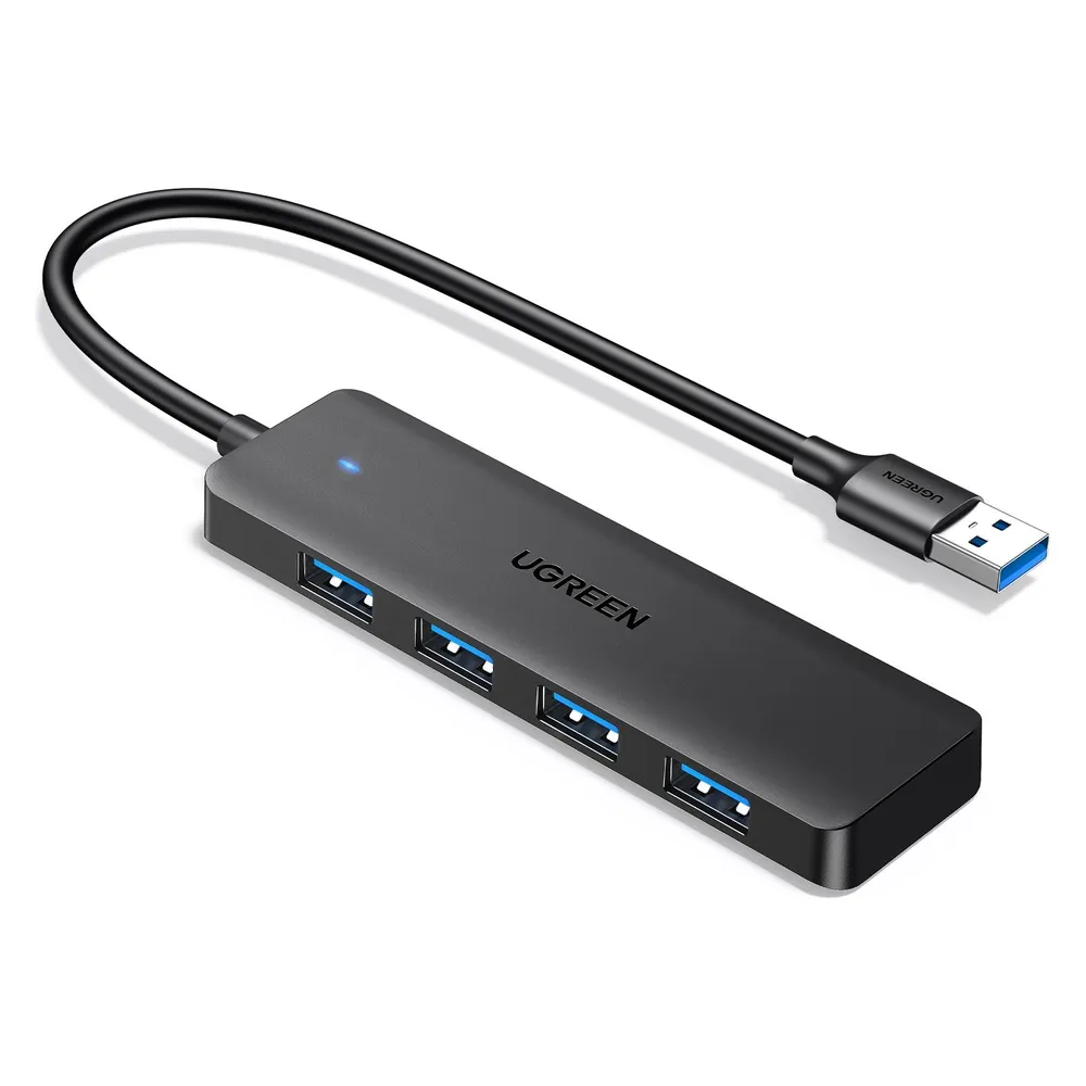 Hub USB 3.0 Ugreen UG25851 4 Ports 5 Gbit/s Plug and Play Schwarz