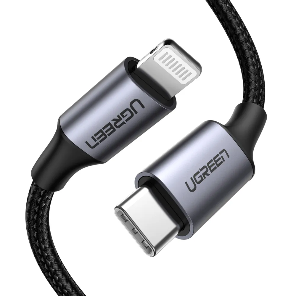 Lightning auf USB-C-Kabel, 1 m, Schwarz