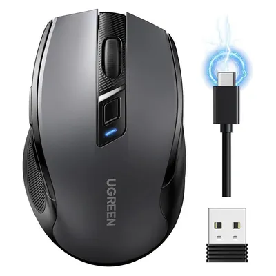 Maus Ugreen MU006S Bluetooth 5.4 4000 DPI Schwarz 6 Tasten Kabellos