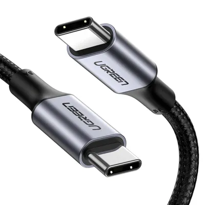 Kabel USB-C zu USB-C Ugreen Us316 2 m, Schnellladung PD 100W, Geflochten Nylon Schwarz