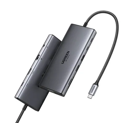 Ugreen Hub 11-in-1 USB-C 3xUSB-C 2xUSB-A HDMI VGA RJ45 SD TF 3