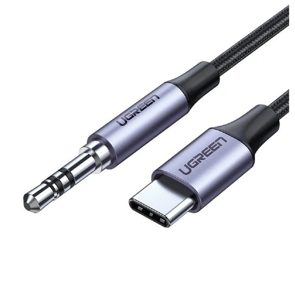 UGREEN mini jack 3,5mm AUX zu USB-C Kabel 1m Kabeladapter Dunkelgrau Audio-Adapter