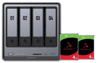 UGREEN NASync DXP4800 Plus + Seagate Ironwolf 4TB Doppelpack