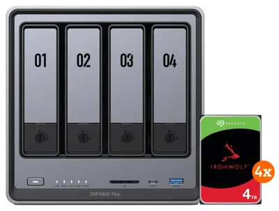 UGREEN NASync DXP4800 Plus + Seagate Ironwolf 4TB 4er-Pack