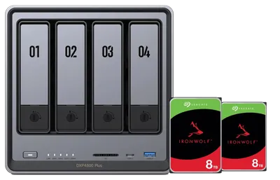 UGREEN NASync DXP4800 Plus + Seagate Ironwolf 8TB Doppelpack