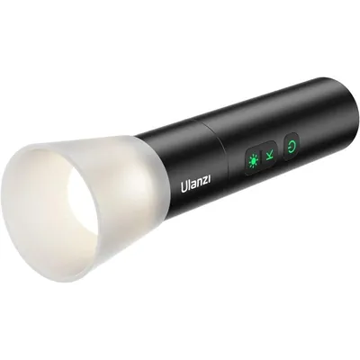 Ulanzi LM07 LED-Taschenlampe für Fotografie, 2000–5500 K, mit 2000 mAh Akku, Schwarz