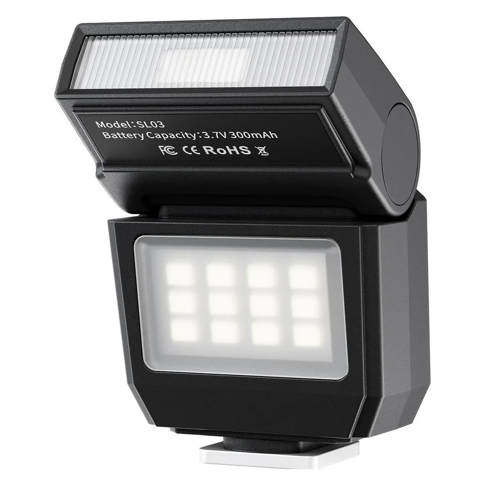 Flash Ulanzi Sl03 Mini kompakt 6500K GN8 Helligkeitsregelung Ladung Typ-C
