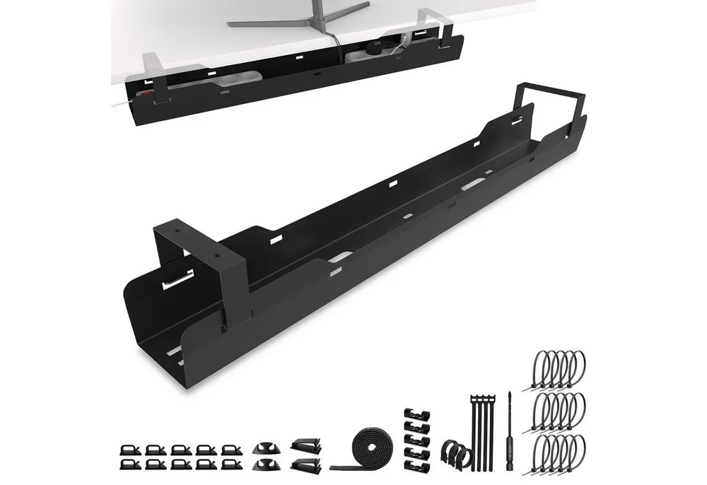 Ultimate Setup Kabelführung Kabelwanne Schreibtisch für bestes Kabelmanagement, Klappbar