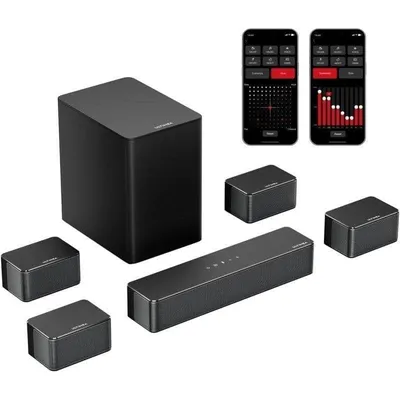 Soundbar Ultimea Poseidon D70 7.1 410W Bluetooth HDMI ARC Tiefe Bässe Schwarz