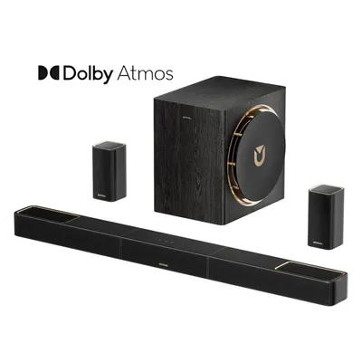 Ultimea Skywave X50 Soundbar 5.1.4 Dolby Atmos 760W HDMI eARC Bluetooth Kabelloser Subwoofer Premium-Design
