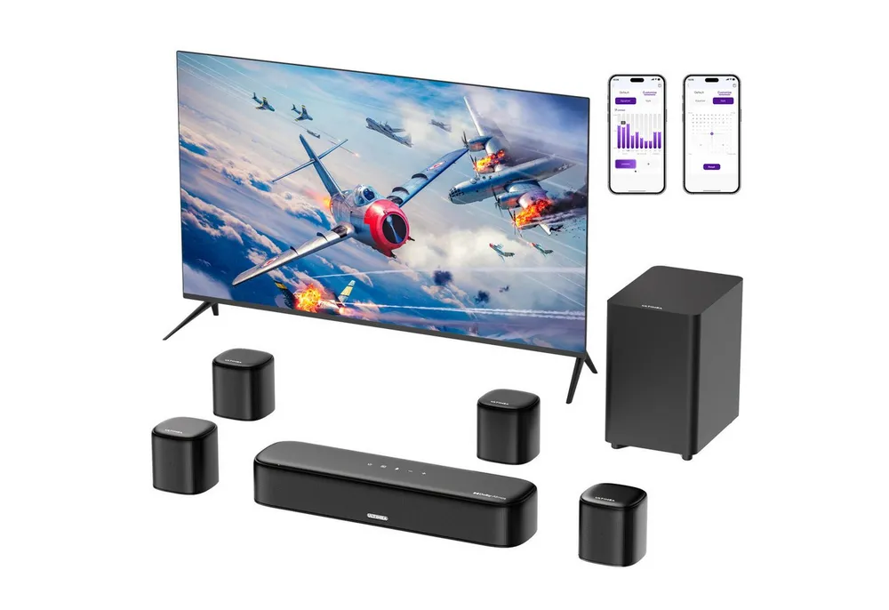 Ultimea Lautsprecher 7.1 Dolby Atmos Soundbar (HDMI, Bluetooth, 350 W, Home Theater Sound System Mit App-Steuerung)