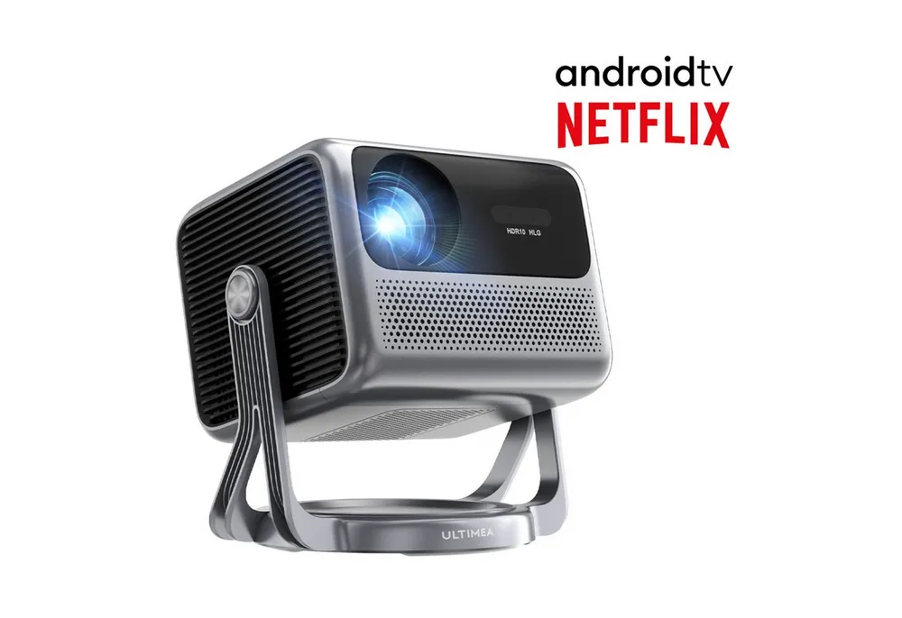 Ultimea Nova C40 Heimkino Beamer, Android TV 11.0 mit Netflix Beamer (1000:1, 1920 x 1080 px, 90° Flexible kardanische Einstellung,Dolby Audio,600 ANSI,HDR10&HLG)