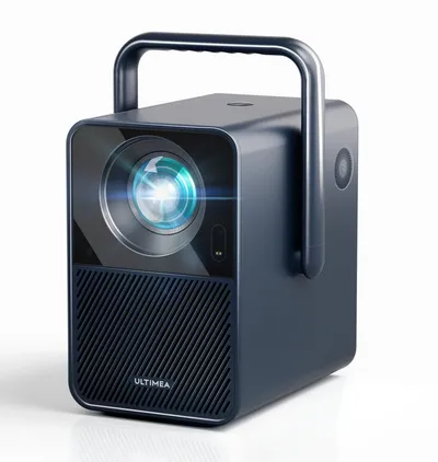 Ultimea Poseidon E40 Beamer, Android TV 11.0 mit Netflix,Dolby Audio Beamer (30000 lm, 2000:1, 1920 x 1080 px, Tragegriffdesign, Tragbar Projektor Native 1080P)