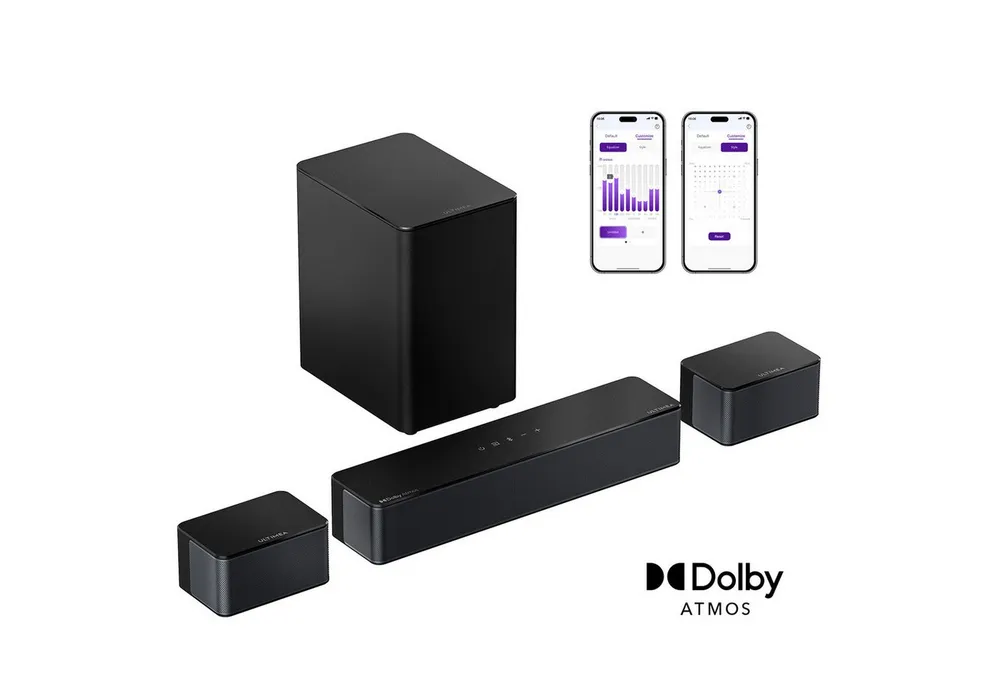 Ultimea Poseidon M4T Soundbar 5.1 Dolby Atmos (410 W, 3D Surround Sound TV Lautsprecher für Heimkino mit einstellbarem Bass)
