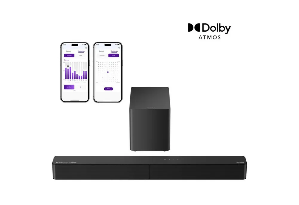 Ultimea Poseidon M60 Boom 5.1 Lautsprecher System 5.1-Kanal Dolby Atmos soundbar (Bluetooth, HDMI, 340 W, Kraftvoller Heimkino-Sound und präzisem Bass-Erlebnis)