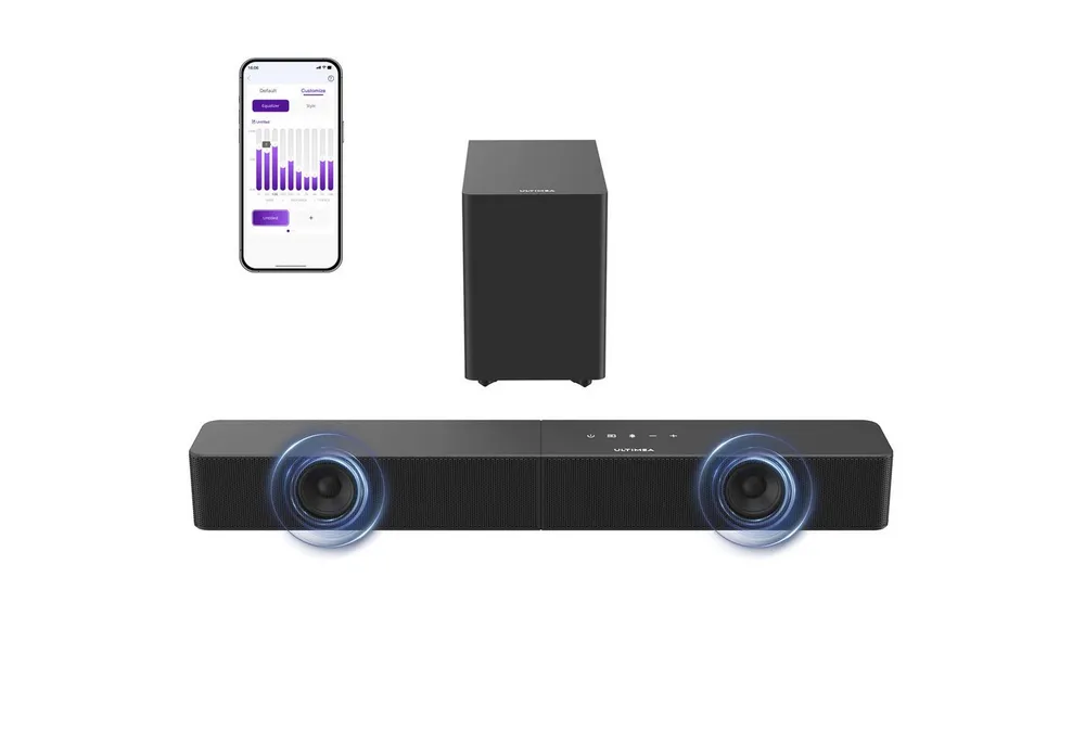 Ultimea Poseidon R3T TV Soundbar 2.1 (240 W, 5,25'' kabelloser Subwoofer, Bluetooth 6.0)