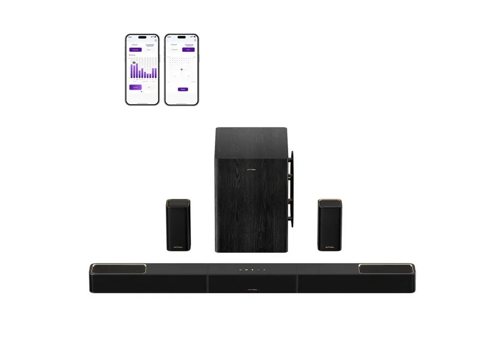 Ultimea Skywave X60 Soundbar 7.1.4-Kanal Dolby Atmos (surround sound system, 840 W, 360° SurroundX Audio, 8'' Subwoofer, heimkino soundsystem)