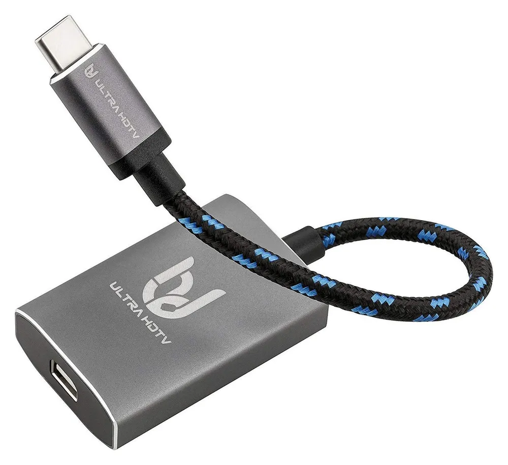 UltraHDTV USB-C auf Mini-Displayport Adapter (Buchse) Adapter USB Typ C zu Displays oder Projektoren, 4K Übertragung bei vollen 60Hz, Grau