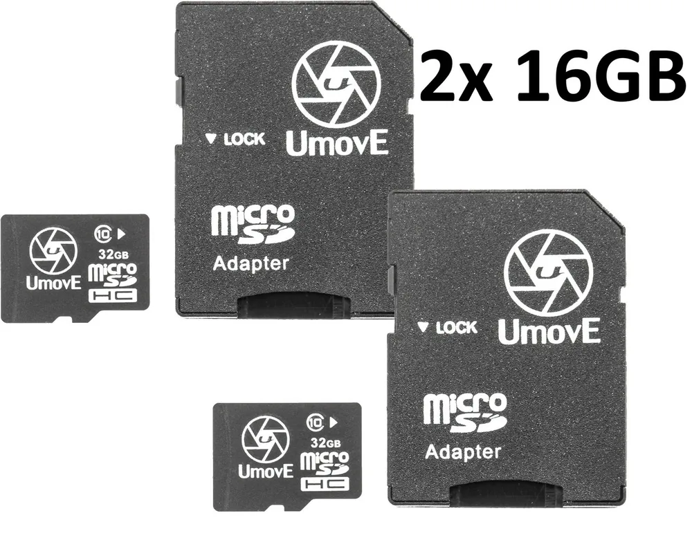 Ultrasport UMove MicroSD HC 32GB Speicherkarte Class 10 Klasse 10 Speicherkarte (2x16 GB)