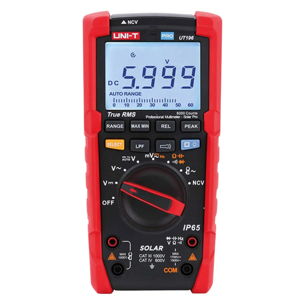 UNI-T True RMS Solar-Multimeter UT196