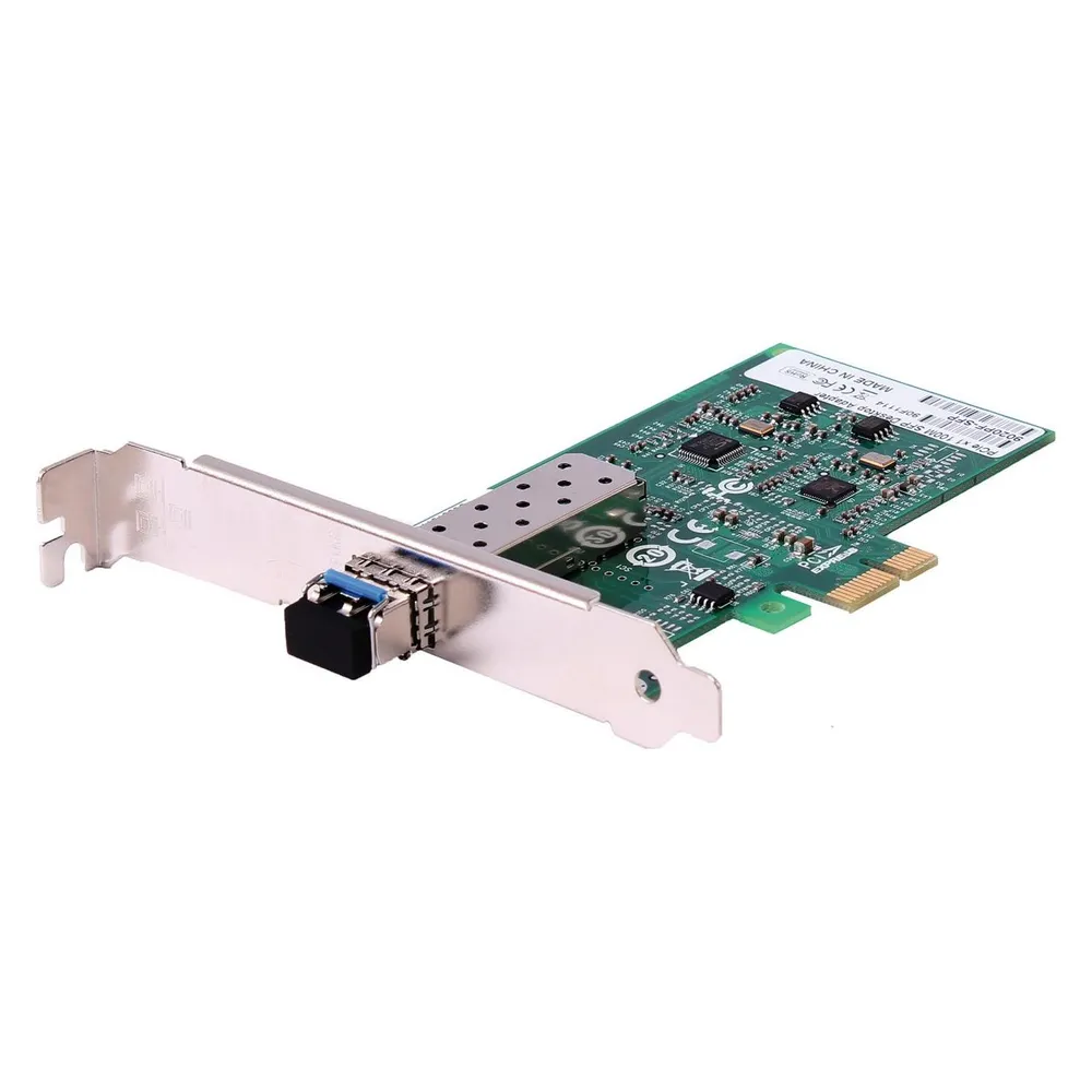 Tarjeta de Red Uniformatic 60075 PCI Express Fiber 1000 Mbit/s LC Metall Grün