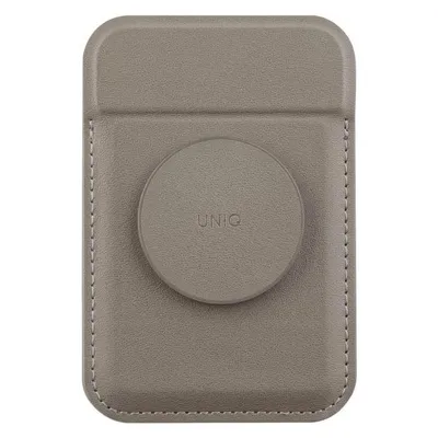 Uniq Flixa magnetyczny portfel na karty z podpórką szary/flint grey MagSafe